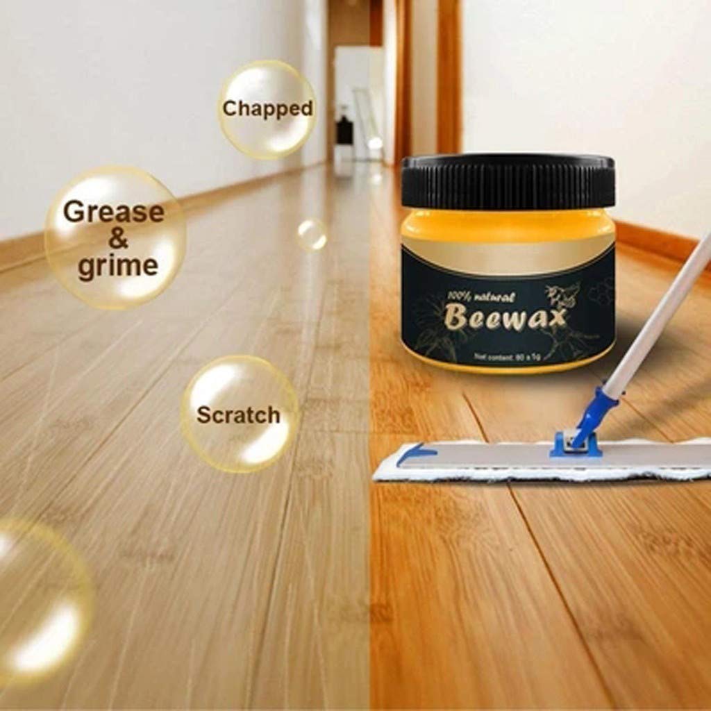 Beewax ,Furniture Polish ,Wood Seasoning Beewax - Wood Polish and Cleaner for Furniture Care (85g) big size