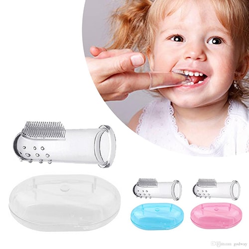 High Quality Baby Kids Silicone Finger Toothbrush Soft Safe Baby Teether Toothbrush