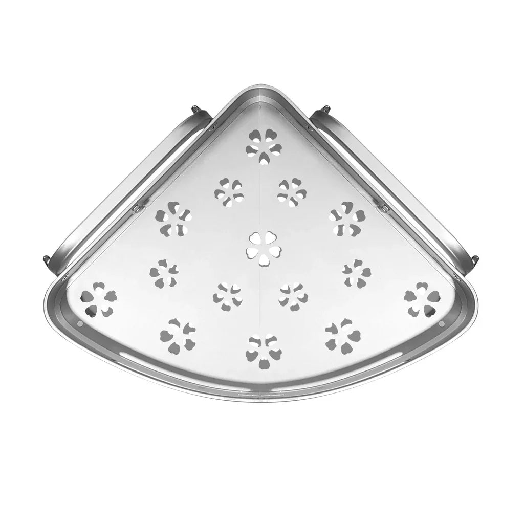 (Free Home Delivery) 3-Tier Aluminium Corner Bathroom Shelf