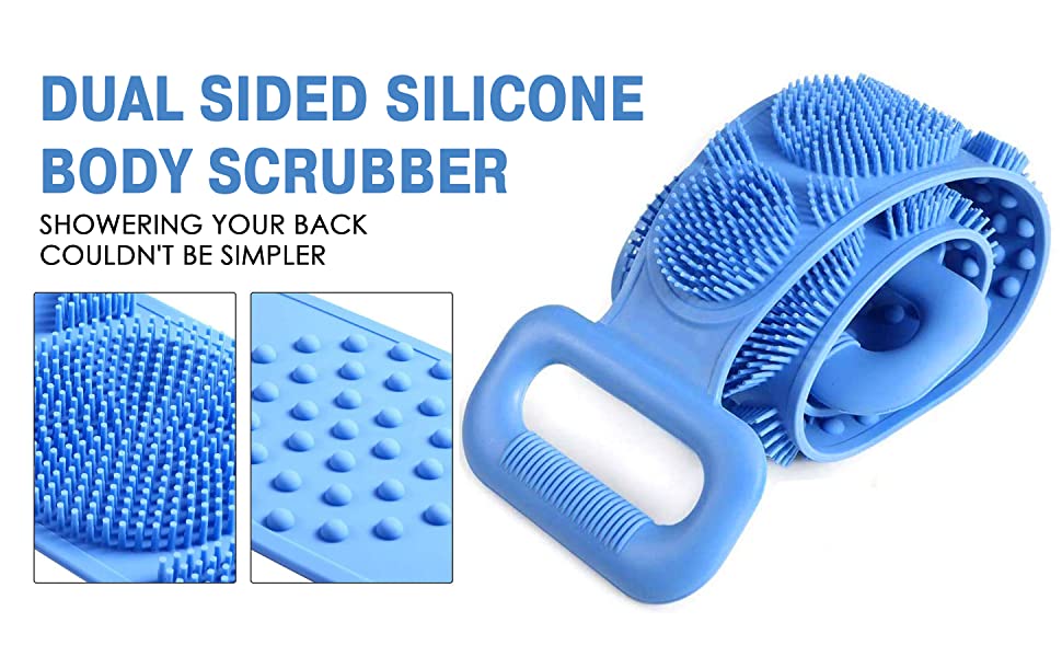 (Pack of 2) High Quality Silicone Bath Body Brush Soft Rubbing Exfoliating Massage For Shower