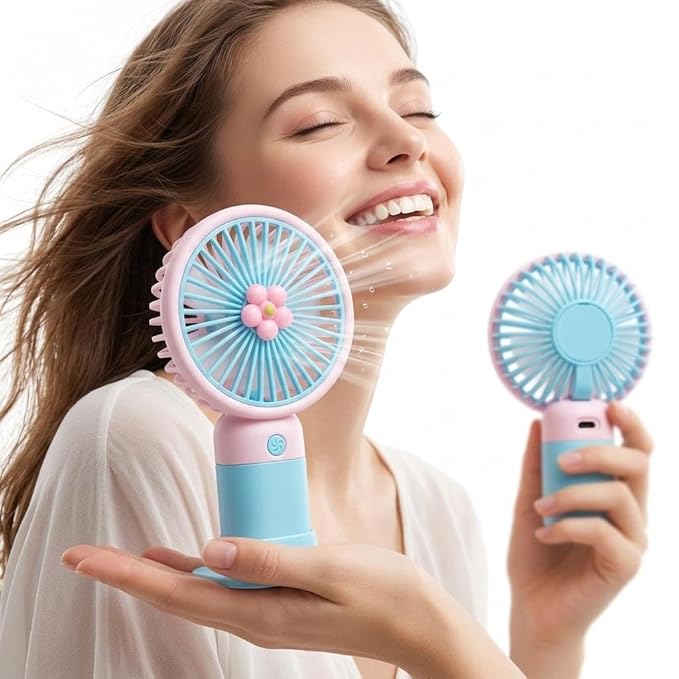 Portable Mini Hand Fan USB Rechargeable (we offer Free Home Delivery)