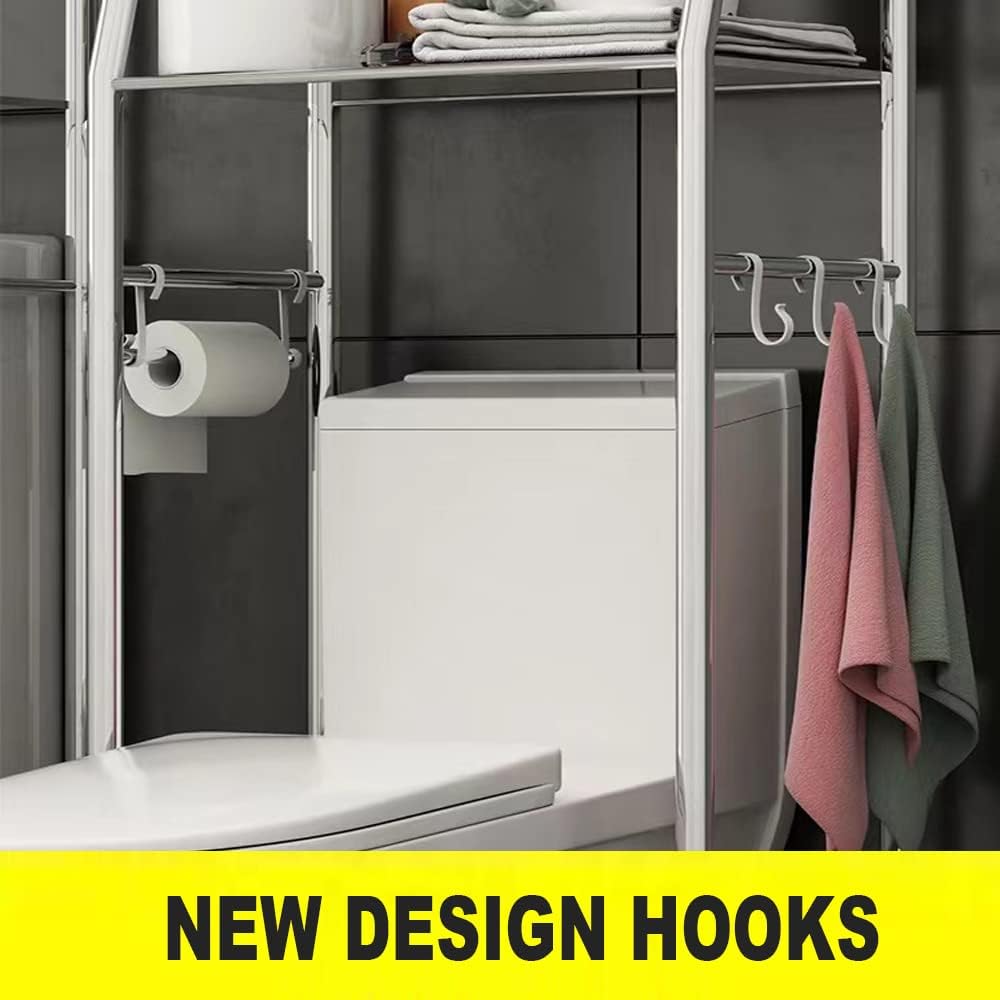 (Free Home Delivery) 3-Tier Over Toilet Storage Rack