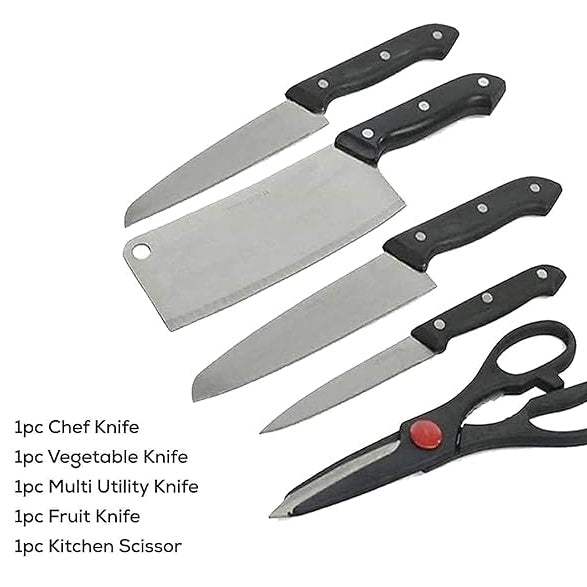 Premium 5-Piece Kitchen Knife Set 🔪 (FREE HOME DELIVERY)