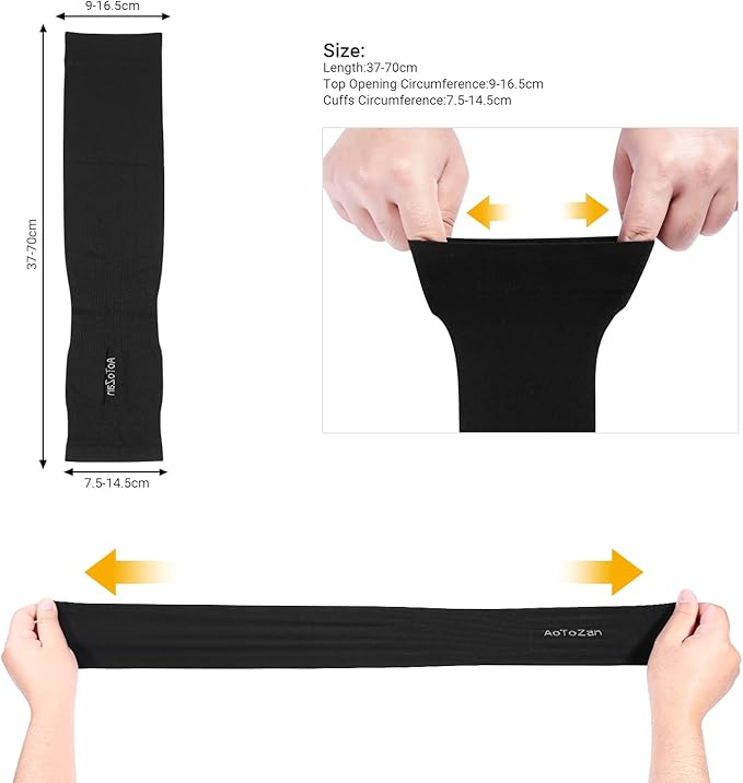 Unisex UV Protection Fingerless Arm Sleeves