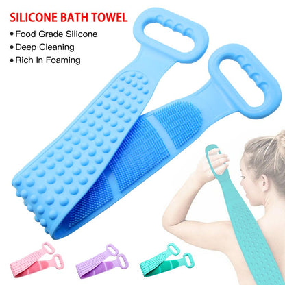 (Pack of 2) High Quality Silicone Bath Body Brush Soft Rubbing Exfoliating Massage For Shower