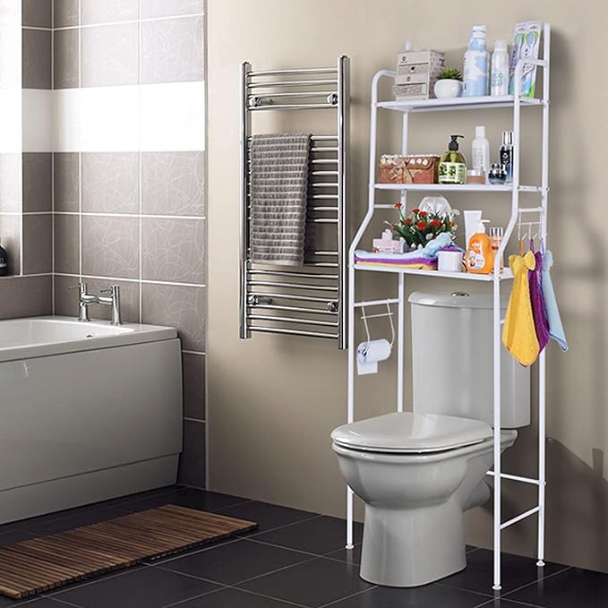 (Free Home Delivery) 3-Tier Over Toilet Storage Rack