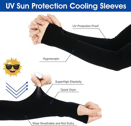 Unisex UV Protection Fingerless Arm Sleeves