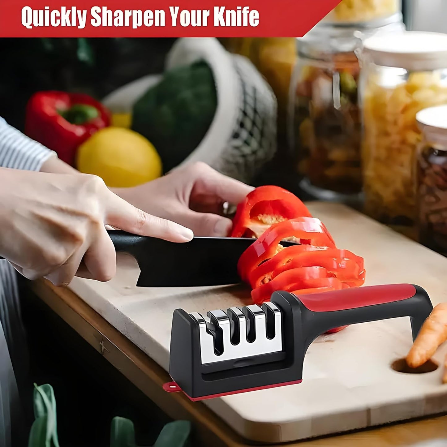 4 Stage Knife Sharpener 🔪 (FREE HOME DELIVERY)