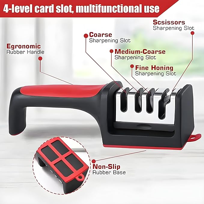 4 Stage Knife Sharpener 🔪 (FREE HOME DELIVERY)
