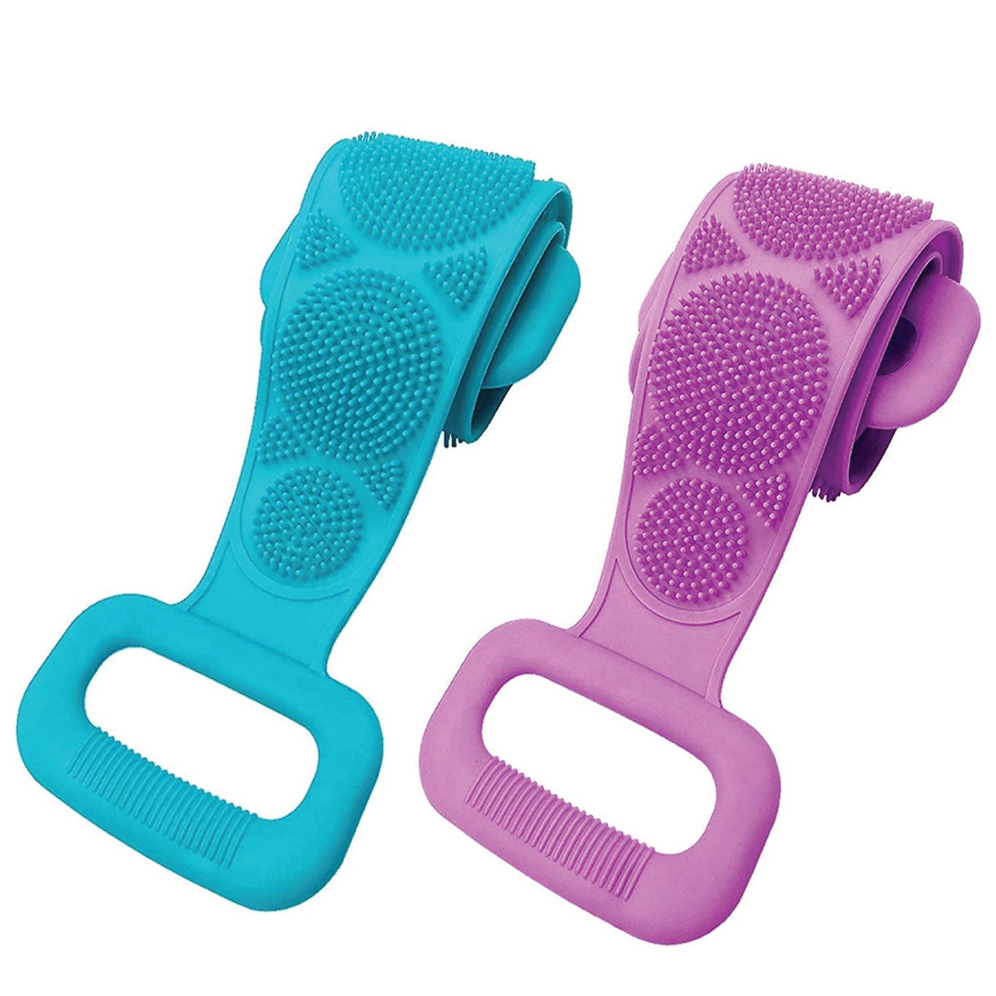 (Pack of 2) High Quality Silicone Bath Body Brush Soft Rubbing Exfoliating Massage For Shower