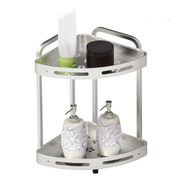 (Free Home Delivery) 2-Tier Aluminum Corner Shower Shelf