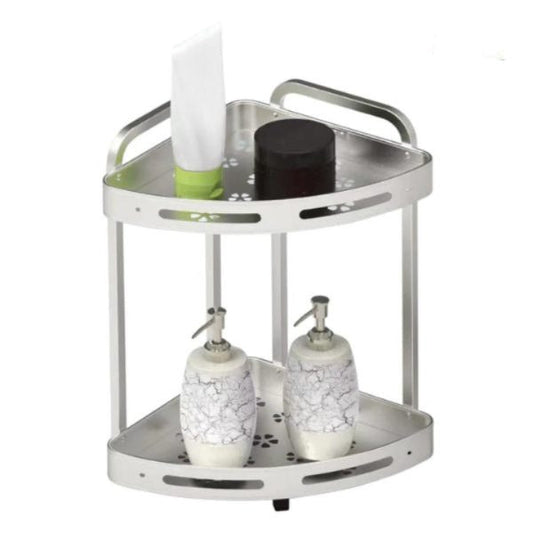 (Free Home Delivery) 2-Tier Aluminum Corner Shower Shelf