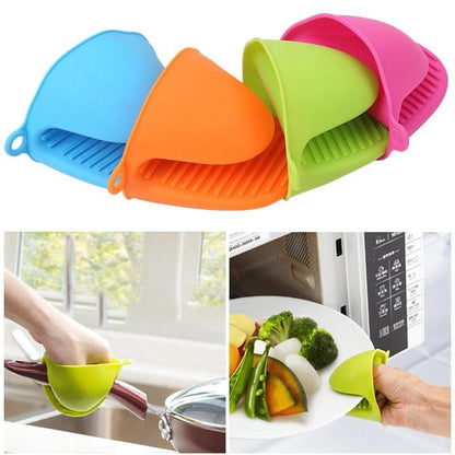 2 Pair(4PCS)  Silicone Heat Resistant Pot Holder Gloves hot pot holders Non Stick Anti-slip Pot Bowel Holder