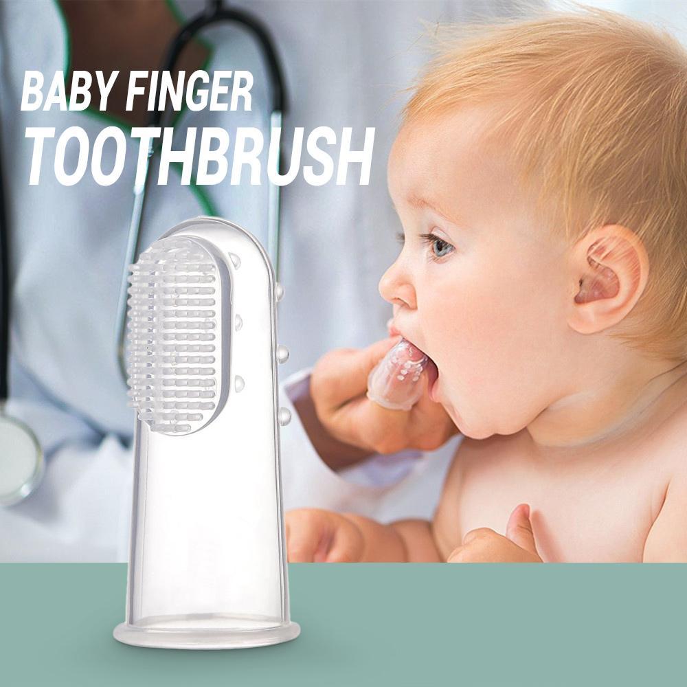 High Quality Baby Kids Silicone Finger Toothbrush Soft Safe Baby Teether Toothbrush