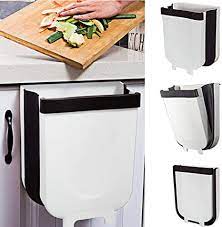 Kitchen Cupboard Back Hanging Trash Can Collapsible Garbage Waste Bin for Kitchen Cabinet Door