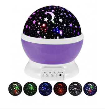 LED Rotating Moon lamp, Dream Rotating projection Lamp Romantic Light, Starry Sky Star Projector Lamp