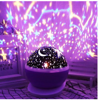 LED Rotating Moon lamp, Dream Rotating projection Lamp Romantic Light, Starry Sky Star Projector Lamp