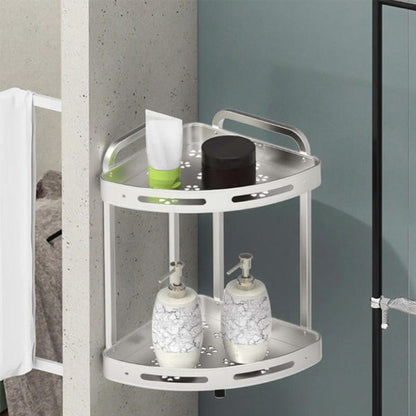 (Free Home Delivery) 2-Tier Aluminum Corner Shower Shelf