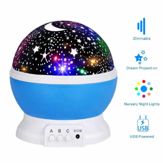 LED Rotating Moon lamp, Dream Rotating projection Lamp Romantic Light, Starry Sky Star Projector Lamp